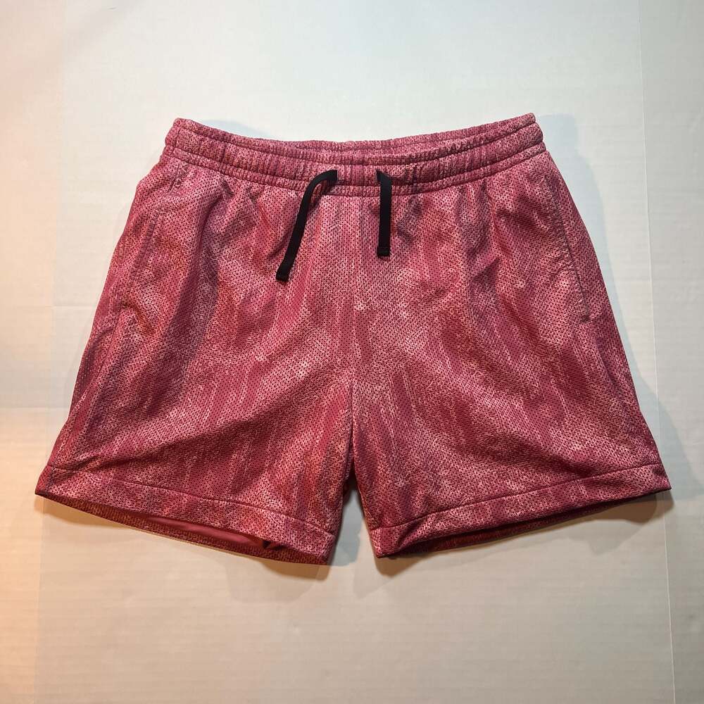 Bearbottom Red Paisley Volley Shorts 5.5" Inseam Lined Size Medium